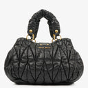 Miu Miu Matelasse Black Leather Shoulder Bag