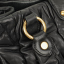 Miu Miu Matelasse Black Leather Shoulder Bag