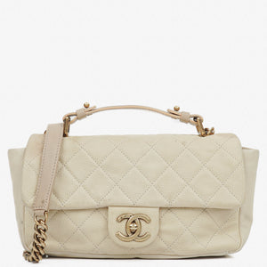 Chanel Neutral Chic Quilted Caviar Leather Single Flap Bag