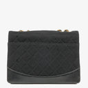 Chanel Classic Jersey And Leather Black Single Flap Bag, 1989-1991