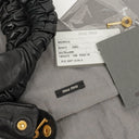 Miu Miu Matelasse Black Leather Shoulder Bag