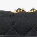 Chanel Classic Jersey And Leather Black Single Flap Bag, 1989-1991