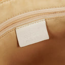 Gucci Bamboo Top Handle Biege GG Canvas Bag