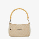 Gucci Bamboo Top Handle Biege GG Canvas Bag