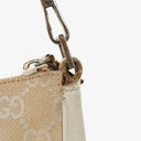 Gucci Bamboo Top Handle Biege GG Canvas Bag