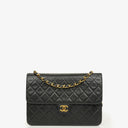 Chanel Classic Single Flap Bag Black Quilted Lambskin With 24K Gold-Plated Hardware