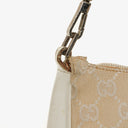 Gucci Bamboo Top Handle Biege GG Canvas Bag