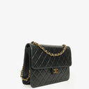 Chanel Classic Single Flap Bag Black Quilted Lambskin With 24K Gold-Plated Hardware