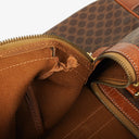 Celine Vintage Macadam Triomphe Brown Travel Bag
