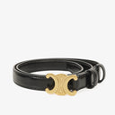 Celine Black 65 Box Calfskin Triomphe Belt