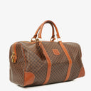 Celine Vintage Macadam Triomphe Brown Travel Bag