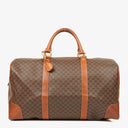 Celine Vintage Macadam Triomphe Brown Travel Bag