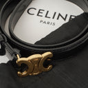 Celine Black 65 Box Calfskin Triomphe Belt