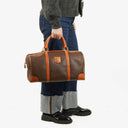 Celine Vintage Macadam Triomphe Brown Travel Bag