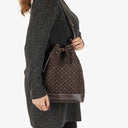 Louis Vuitton Noe Mini Lin Ebene Shoulder Bag