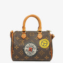Louis Vuitton Nano Speedy Bandouliere Limited Edition World Tour Monogram Canvas Bag