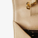 Chanel Classic Full Flap Bag Beige Quilted Lambskin 24K Gold-Plated Hardware