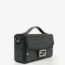 Fendi Navy Baguette Soft Trunk Handbag