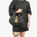 Miu Miu Matelasse Black Leather Shoulder Bag