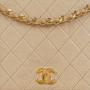 Chanel Classic Full Flap Bag Beige Quilted Lambskin 24K Gold-Plated Hardware