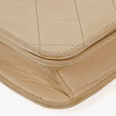 Chanel Classic Full Flap Bag Beige Quilted Lambskin 24K Gold-Plated Hardware