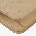 Chanel Classic Full Flap Bag Beige Quilted Lambskin 24K Gold-Plated Hardware