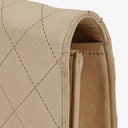 Chanel Classic Full Flap Bag Beige Quilted Lambskin 24K Gold-Plated Hardware