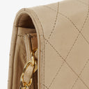 Chanel Classic Full Flap Bag Beige Quilted Lambskin 24K Gold-Plated Hardware