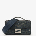 Fendi Navy Baguette Soft Trunk Handbag
