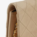 Chanel Classic Full Flap Bag Beige Quilted Lambskin 24K Gold-Plated Hardware