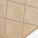 Chanel Classic Full Flap Bag Beige Quilted Lambskin 24K Gold-Plated Hardware