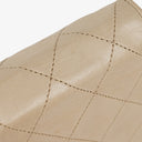 Chanel Classic Full Flap Bag Beige Quilted Lambskin 24K Gold-Plated Hardware