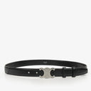 Celine Triomphe Black Leather 24 mm Belt 85