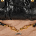 Miu Miu Vitello Black Satchel Bag