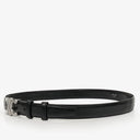 Celine Triomphe Black Leather 24 mm Belt 85