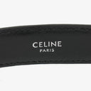 Celine Triomphe Black Leather 24 mm Belt 85