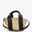 Chloe Black/Neutral Raffia Small Sense Basket Bag