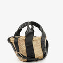 Chloe Black/Neutral Raffia Small Sense Basket Bag