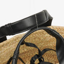 Chloe Black/Neutral Raffia Small Sense Basket Bag