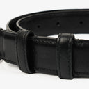 Celine Triomphe Black Leather 24 mm Belt 85