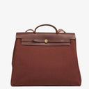 Hermes Herbag Toile Vache Hunter Havane MM 2 In 1 Bag