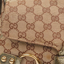 Gucci Beige/Metalic GG Canvas Horsebit Shoulder Bag