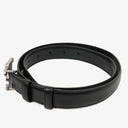 Celine Triomphe Black Leather 24 mm Belt 85