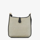 Sac Hermes Evelyne I 32 Clemence bleu indigo en toile et cuir