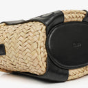 Chloe Black/Neutral Raffia Small Sense Basket Bag