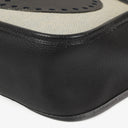 Sac Hermes Evelyne I 32 Clemence bleu indigo en toile et cuir