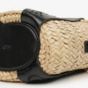 Chloe Black/Neutral Raffia Small Sense Basket Bag