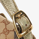Gucci Beige/Metalic GG Canvas Horsebit Shoulder Bag
