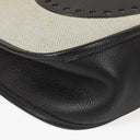 Sac Hermes Evelyne I 32 Clemence bleu indigo en toile et cuir