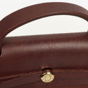 Hermes Herbag Toile Vache Hunter Havane MM 2 In 1 Bag